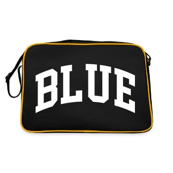 Blue - Retro Tasche - Schwarz/Gold - Hinten