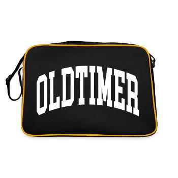 Oldtimer - Retro Tasche - Schwarz/Gold - Hinten