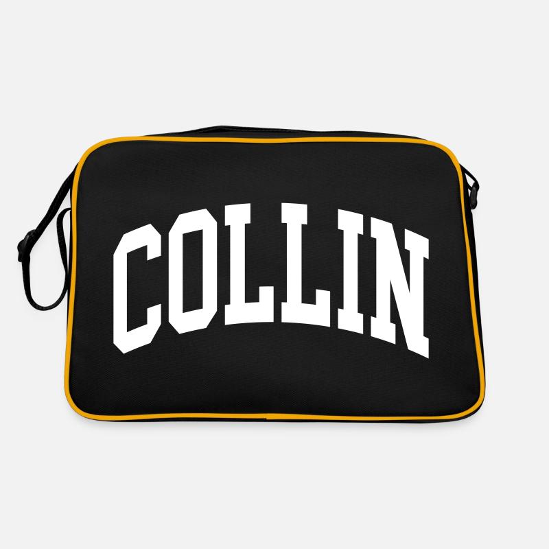 Collin - Retro Tasche - Schwarz/Gold