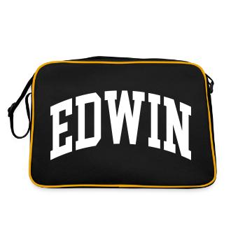 Edwin - Retro Tasche - Schwarz/Gold - Hinten