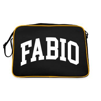 Fabio - Retro Tasche - Schwarz/Gold - Hinten
