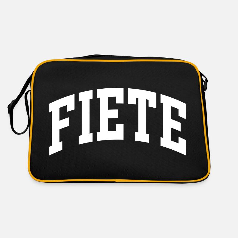 Fiete - Retro Tasche - Schwarz/Gold