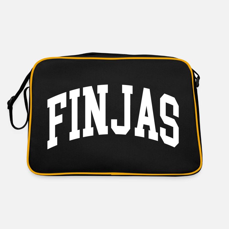 Finjas - Retro Tasche - Schwarz/Gold