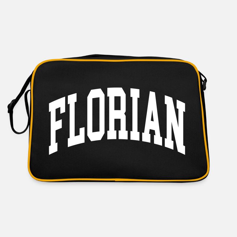 Florian - Retro Tasche - Schwarz/Gold
