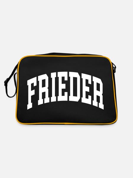 Frieder - Retro Tasche - Schwarz/Gold