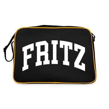Fritz - Retro Tasche - Schwarz/Gold - Hinten