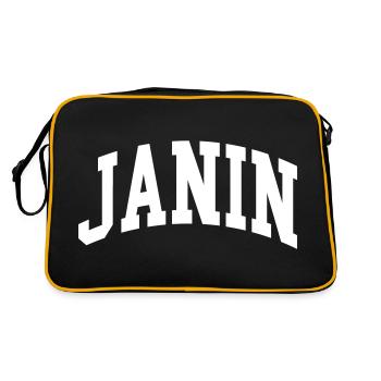 Janin - Retro Tasche - Schwarz/Gold - Hinten