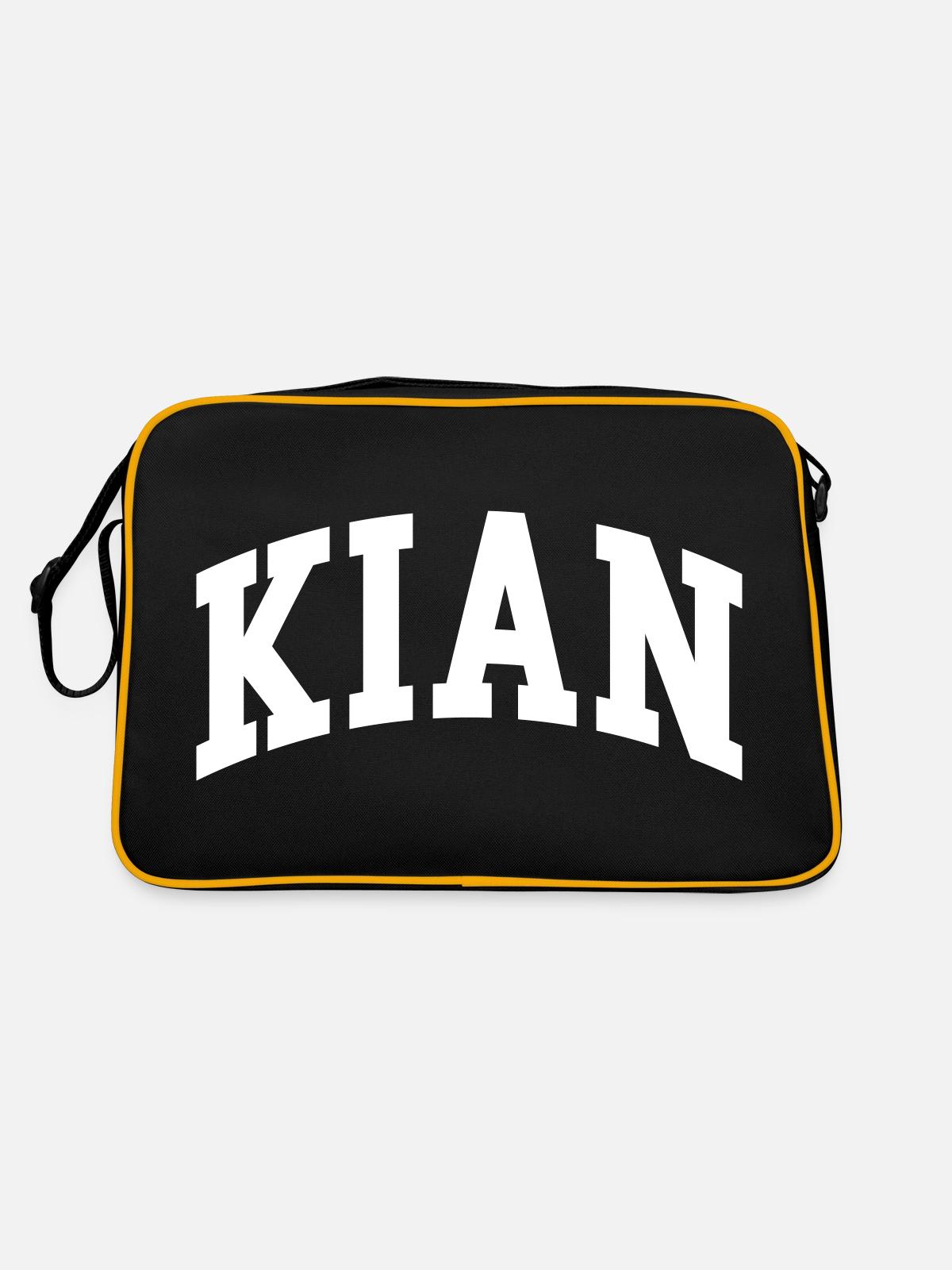 Kian - Retro Bag - black/gold - Back
