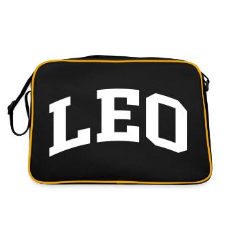 Leo - Retro Tasche - Schwarz/Gold - Hinten