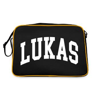 Lukas - Retro Bag - black/gold - Back