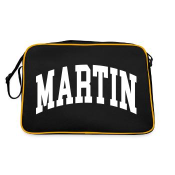 Martin - Retro Tasche - Schwarz/Gold - Hinten