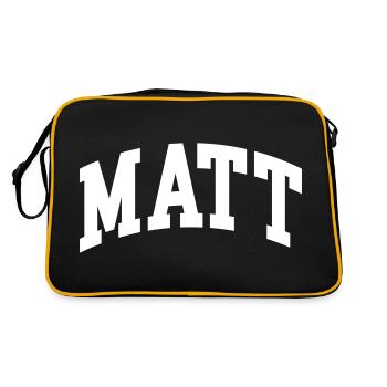 Matt - Retro Tasche - Schwarz/Gold - Hinten