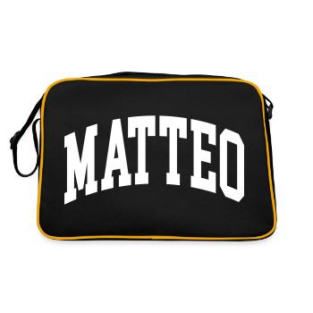 Matteo - Retro Bag - black/gold - Back