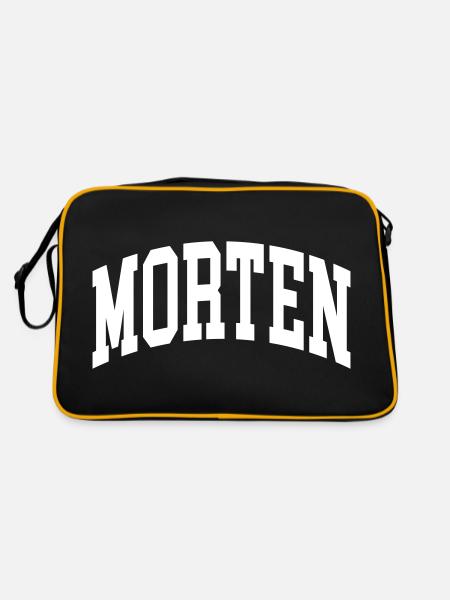 Morten - Retro Tasche - Schwarz/Gold - Hinten