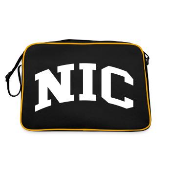 Nic - Retro Tasche - Schwarz/Gold - Hinten