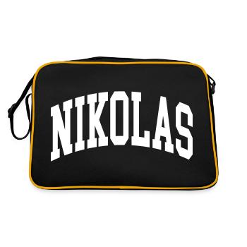 Nikolas - Retro Bag - black/gold - Back