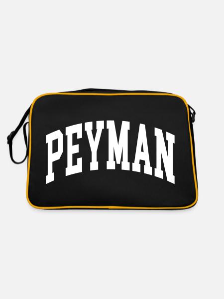 Peyman - Retro Tasche - Schwarz/Gold - Hinten