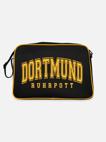 Dortmund - Retro Tasche - Schwarz/Gold