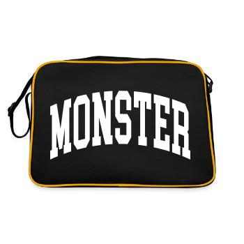 Monster - Retro Tasche - Schwarz/Gold - Hinten