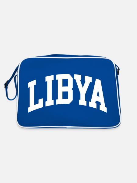 Libya - Retro Tasche - Blau/Weiß - Hinten