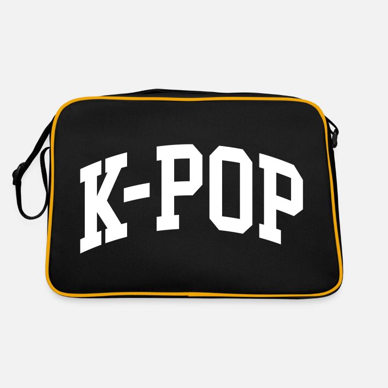K-Pop - Retro Tasche - Schwarz/Gold