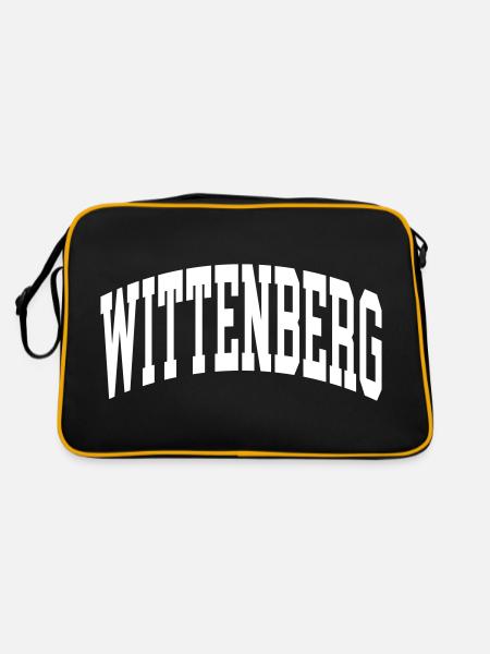 Wittenberg - Retro Tasche - Schwarz/Gold - Hinten