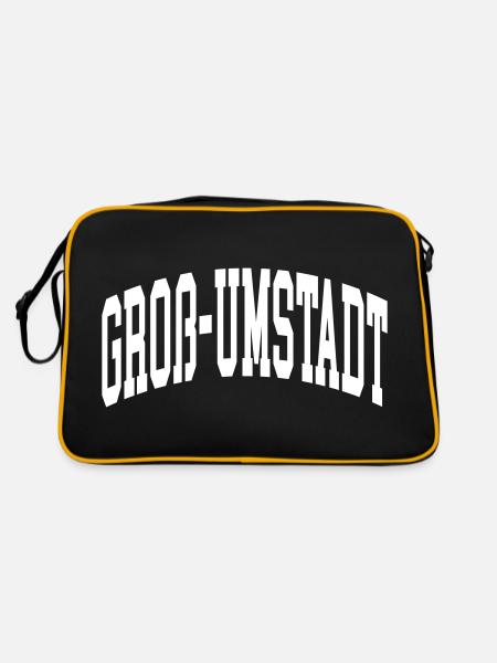 Groß-Umstadt - Retro Tasche - Schwarz/Gold - Hinten