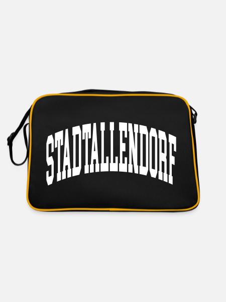 Stadtallendorf - Retro Tasche - Schwarz/Gold - Hinten