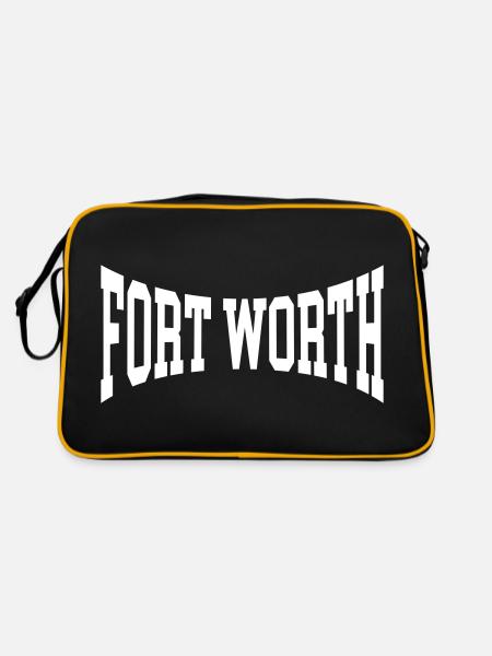 Fort Worth - Retro Tasche - Schwarz/Gold - Hinten