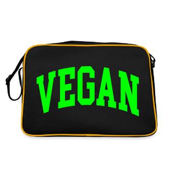Végétalien - Sac Retro - noir/or - Dos