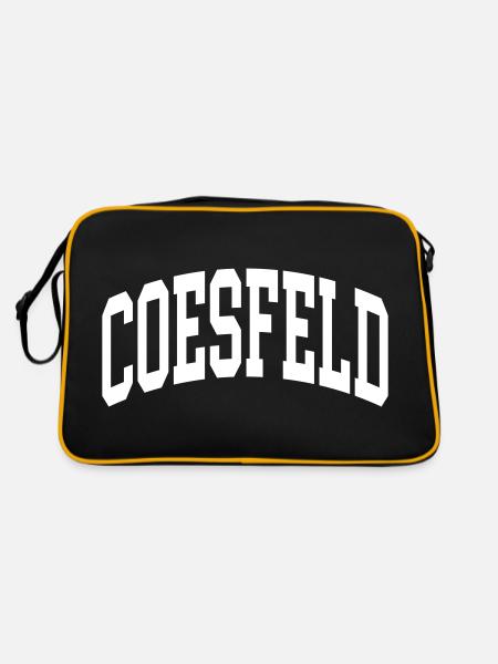 Coesfeld - Retro Tasche - Schwarz/Gold - Hinten