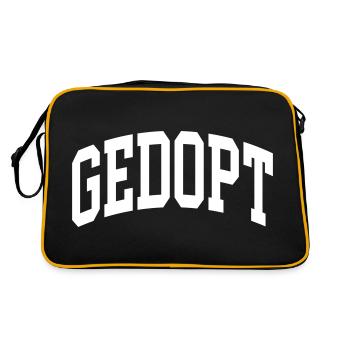 Gedopt - Retro Tasche - Schwarz/Gold - Hinten