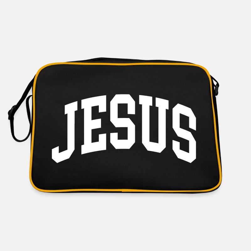 Jésus - Sac Retro - noir/or