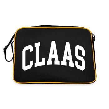 Claas - Retro Tasche - Schwarz/Gold - Hinten