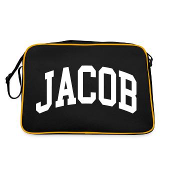 Jacob - Retro Tasche - Schwarz/Gold - Hinten