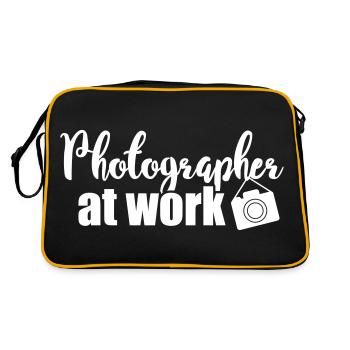 Photographer at work - Sac Retro - noir/or - Dos