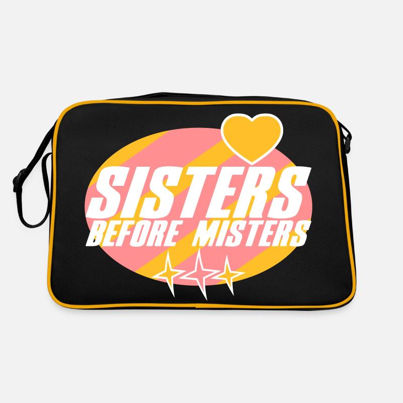 Sisters before Misters | Colors changeable Retro Bag