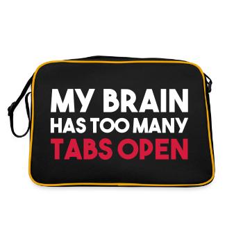 MY BRAIN HAS TOO MANY TABS OPEN - Retro Bag - black/gold - Back