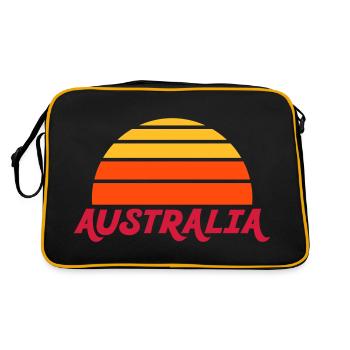 Australia (divided half sun) - Retro Bag - black/gold - Back
