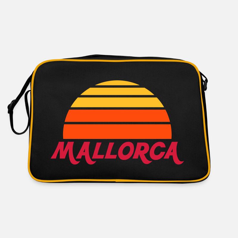 Mallorca (geteilte Halbsonne) Retro Tasche