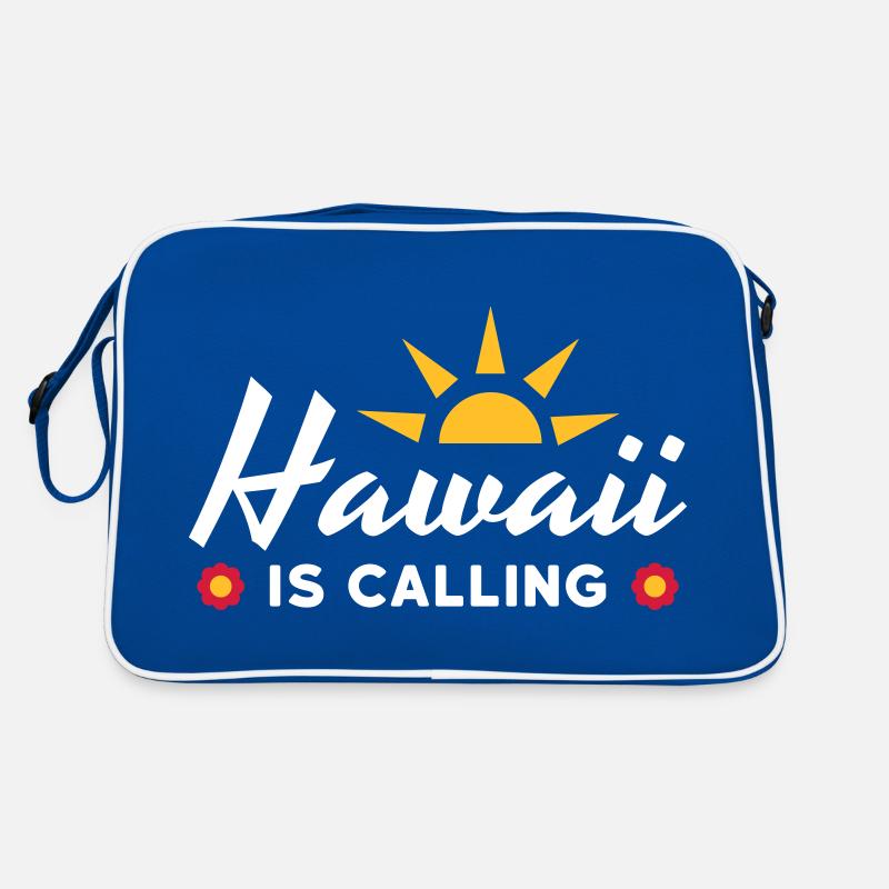 Hawaii is calling (Sonne, Sonnenstrahlen, Blüten) Retro Tasche
