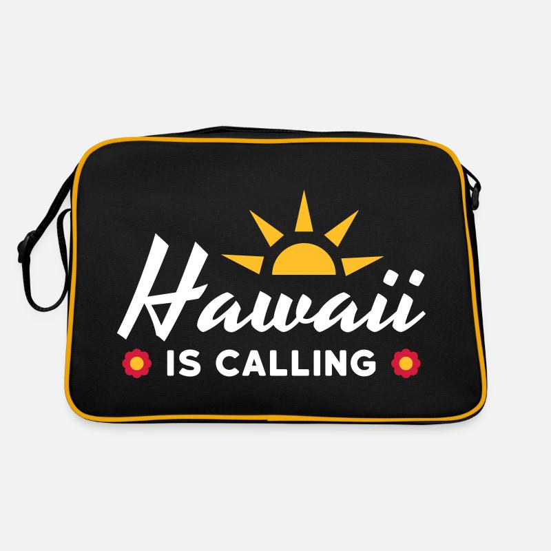 Hawaï appelle (soleil, rayons du soleil, fleurs) Sac Retro
