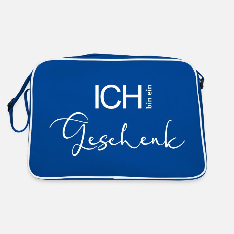 ICH bin ein Geschenk. Retro Tasche