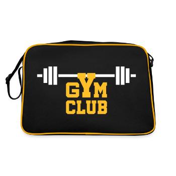 Gym club (Hantel) - Retro Tasche - Schwarz/Gold - Hinten
