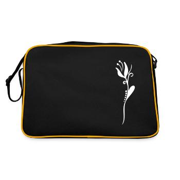 Tulipe fleur vrille fleur vrille décoration - Sac Retro - noir/or - Dos