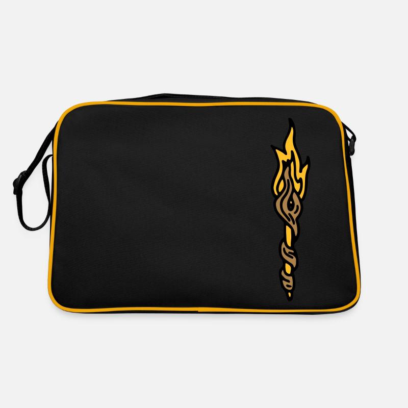 Zauberstab Fackel Zauberer Magie Magier Retro Tasche