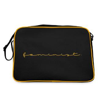 Féministe. | féminisme - Sac Retro - noir/or - Dos