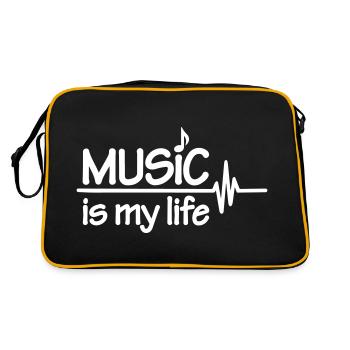 La musique, c’est ma vie - Sac Retro - noir/or - Dos