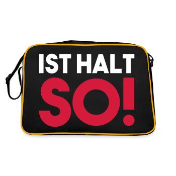 IST HALT SO! - Retro Tasche - Schwarz/Gold - Hinten