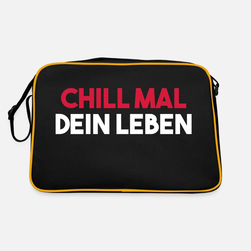 CHILL YOUR LIFE funny saying gift idea Retro Bag